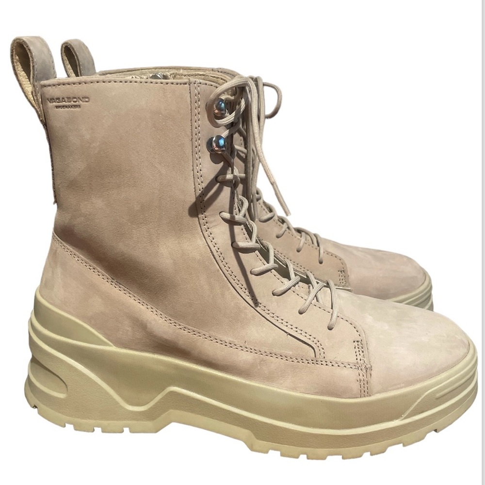 NWB Vagabond Shoemakers Maxime Moto Boots Chunky Military inspired-sand color